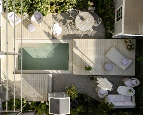 Luftaufnahme eines Bio-Minipools